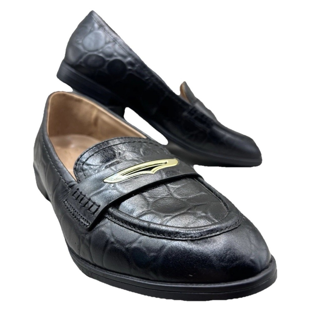 Naturalizer 27 Edit Georgiana Black Leather Loafers Womens Size 7.5 *READ*